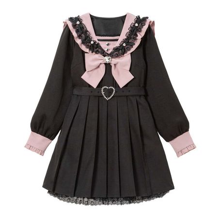 DreamMyLove梦展望||セーラービジューレースフリルワンピース 品番:534141  膝上