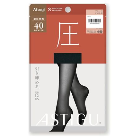 厚木壓力褲襪 40丹-黑色 M-L