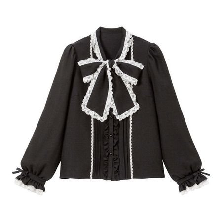 DreamMyLove Dream View || Elegant bowtie ribbon blouse with plenty of lace frills Product number: 534138