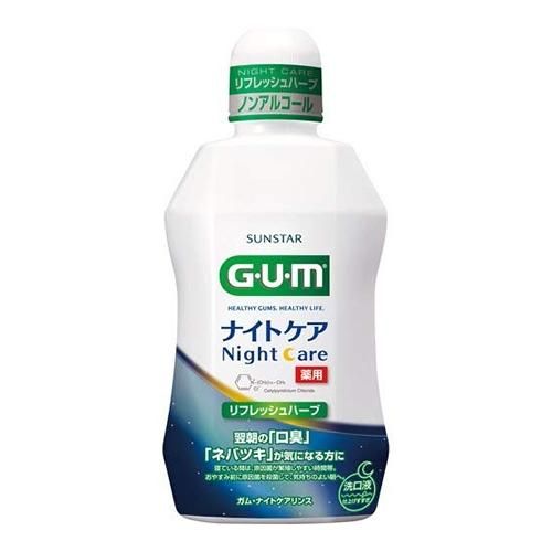 선스타 GUM 나이트 케어 가글 리프레시 허브 타입 450mL