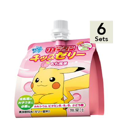 [Set of 6] Lipovitan Kids Jelly Peach Flavor 125g
