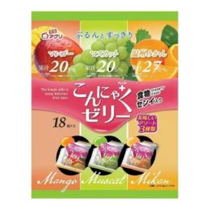 Yukiguni Agri Konnyaku Jelly Mix (Muscat, Mango, Satsuma Mandarin) 16g x 18 pieces