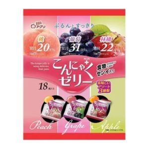 Yukiguni Agri Konnyaku Jelly Mix (Grape, Peach, Apple) 16g x 18 pieces