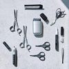 Kai KQ1837 Eyebrow Scissors, Titanium Black (with resin ring)