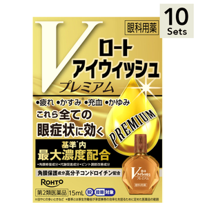 [Set of 10] [Class 2 drugs] Rohto Pharmaceutical Rohto Eye Wish V Premium (15mL)