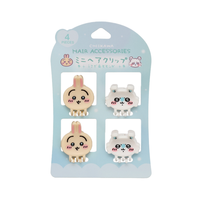 SHOBIDO ちいかわ ミニヘアクリップ4P うさぎ＆モモンガ