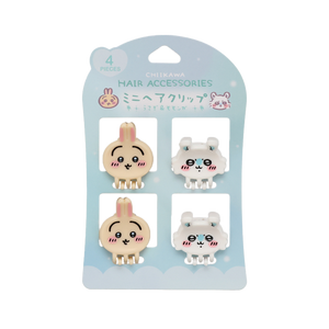 SHOBIDO Chiikawa Mini Hair Clips 4P Rabbit & Flying Squirrel