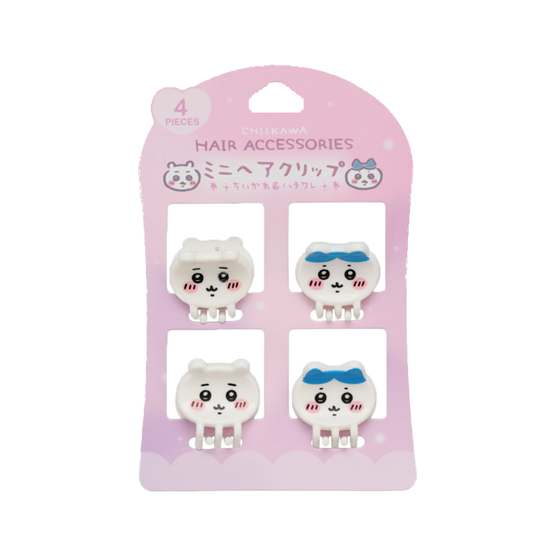 SHOBIDO ちいかわ ミニヘアクリップ4P ちいかわ＆ハチワレ