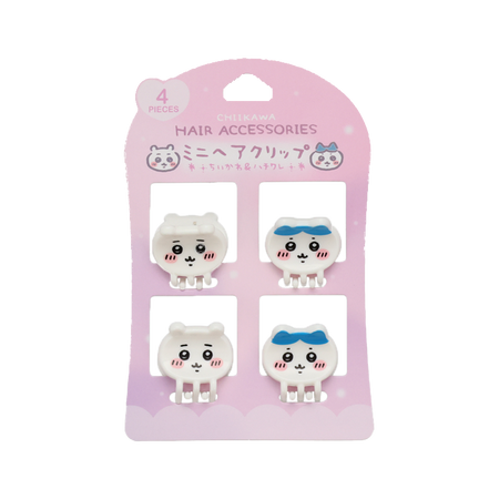 SHOBIDO ちいかわ ミニヘアクリップ4P ちいかわ＆ハチワレ