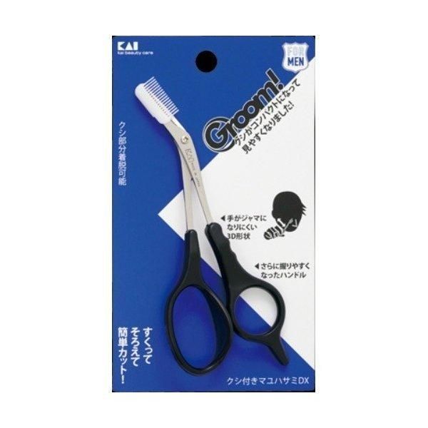 Kai Groom! DX Eyebrow Scissors with Comb (1 piece)