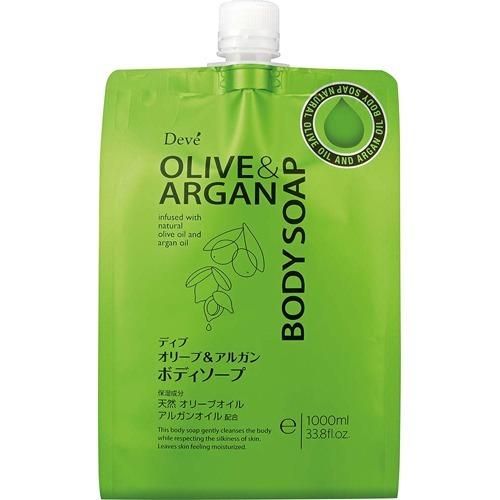 Kumano Oil Dib 橄榄和摩洛哥坚果沐浴皂补充装 1000ml