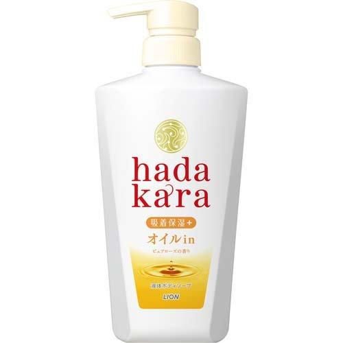 hadakara 沐浴露，油性，纯玫瑰香型，480ml