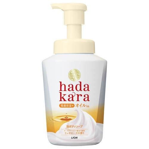 hadakara ボディソープ 泡で出てくるオイルインタイプ ローズガーデンの香り本体 530ml