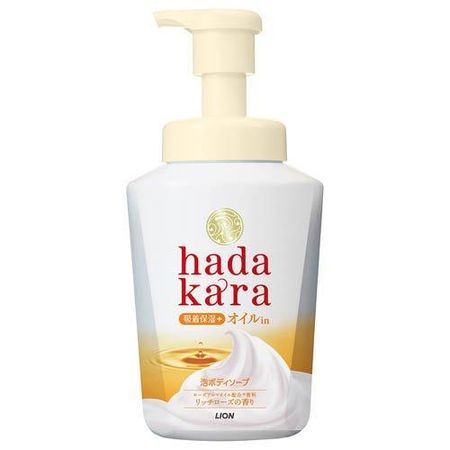 hadakara 바디 비누 거품으로 나오는 오일 인 타입 로즈 가든 향기 본체 530ml