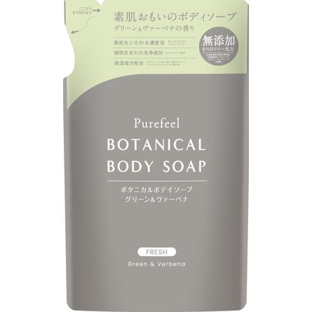 Daiichi Soap 纯净感觉植物沐浴皂 绿色和马鞭草补充装 380ml
