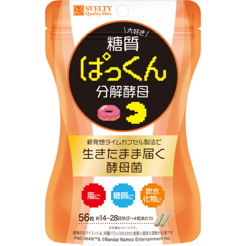 Svelty Pakkun分解酵母Pac-Man合作款56粒|酵母菌碳水化合物分解碳水化合物减肥