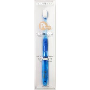 Pt nano Platinum Nano Toothbrush manmou Adult Blue 1pc
