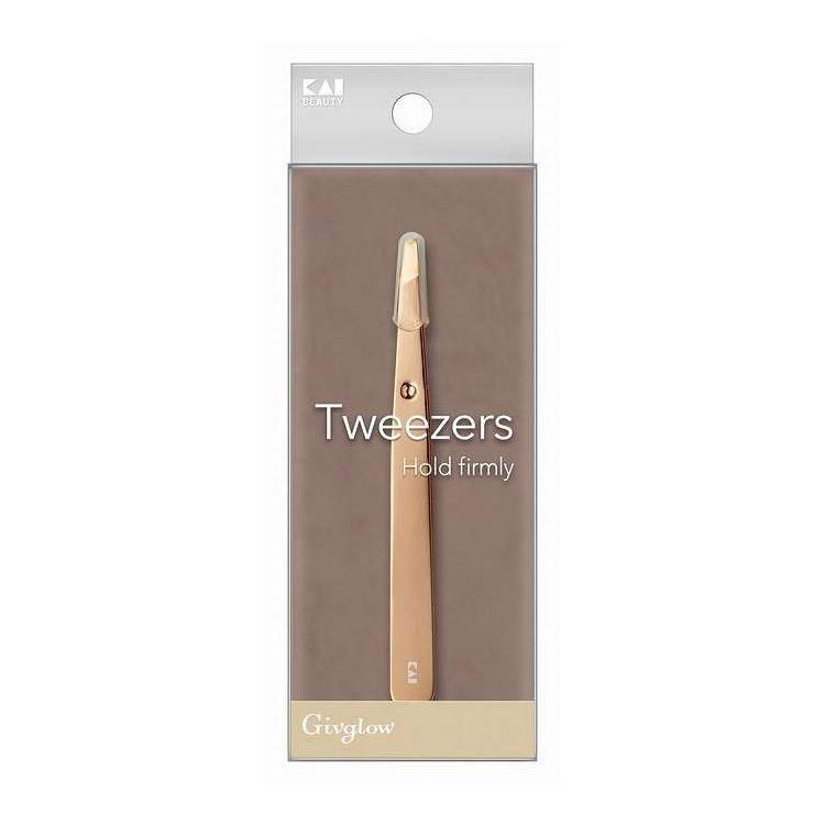 KAI Razors HC3905 Givglow TWEEZERS CHAMPAGNE GOLD