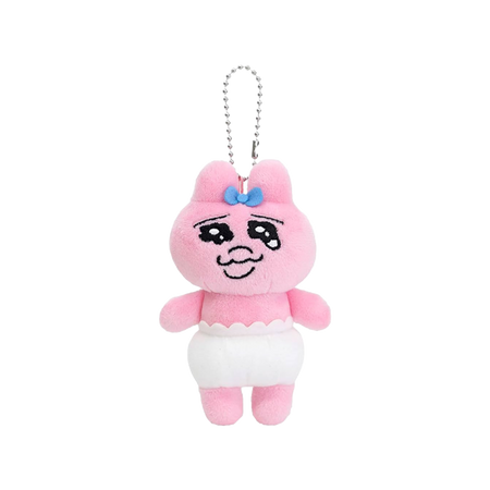 Panties Rabbit Mascot Plush Keychain Pink