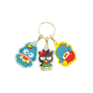 T'S FACTORY Sanrio 3 人物鑰匙圈 Hangyodon、Bad Badtz-Maru、Tuxedo Sam