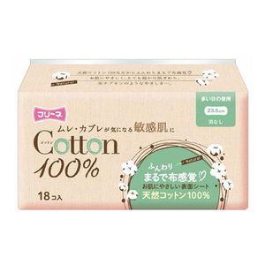 第一卫材 Freene 100% 纯棉日用卫生巾，无护翼，18 片