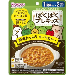 Pakupaku 學齡前兒童蔬菜 Keema 咖哩 100 克