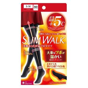 SLIMWALK/孅伶 Beautiful Legs 保暖壓力點緊身褲，80 丹尼爾，黑色