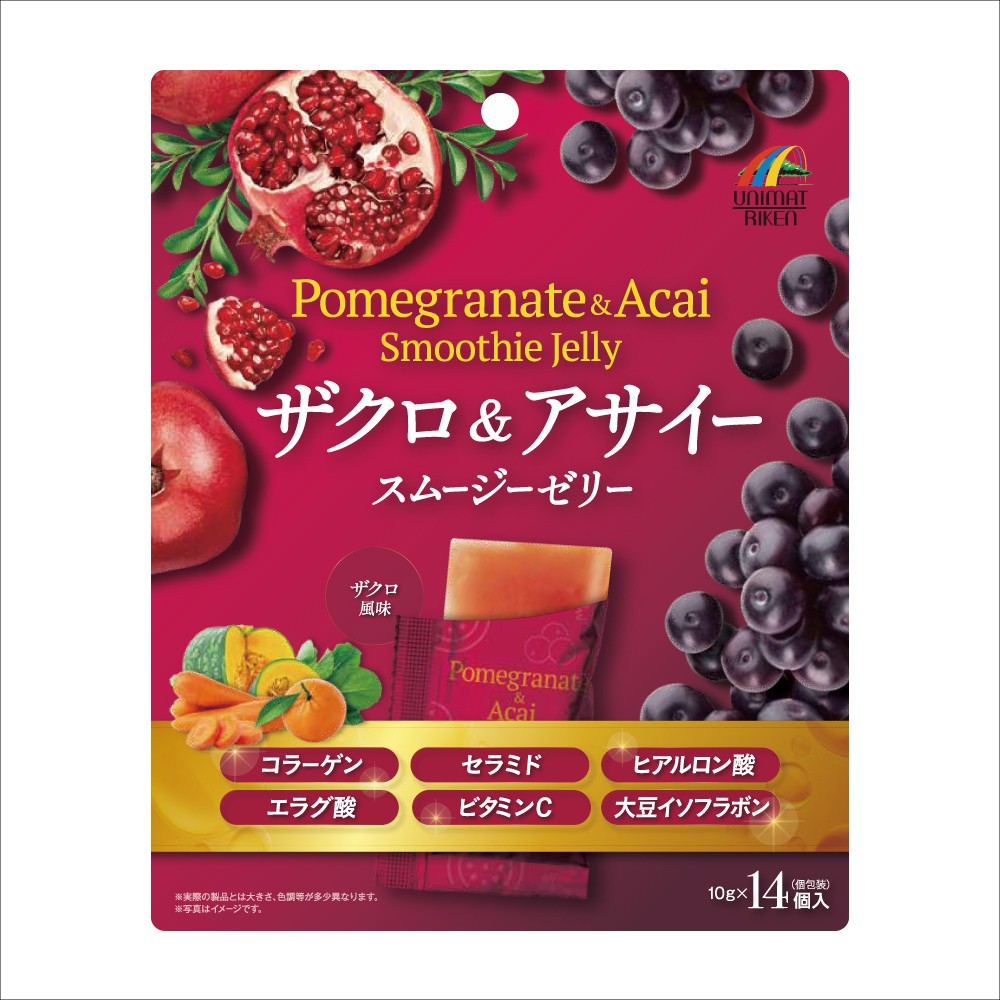 ユニマットリケン ザクロ&アサイースムージーゼリー 10g×14個