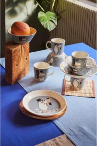 Arabia Moomin by ARABIA Classic Moominpappa 馬克杯，0.3公升，灰色，姆明餐具，1066911