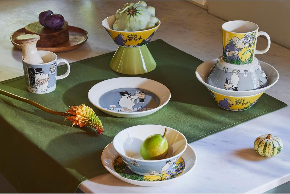 Arabia Moomin by ARABIA Classic Moominpappa 馬克杯，0.3公升，灰色，姆明餐具，1066911