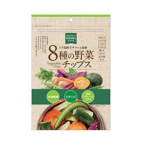 註冊營養師建議:8 片蔬菜片(70 克),富含膳食纖維、維他命C和低鹽。