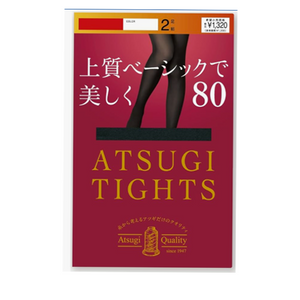 ATSUGI 褲襪，高品質bassick，美觀大方，80毫升（2條裝），抗起毛球，保暖，防靜電，顏色：炭灰色-110
