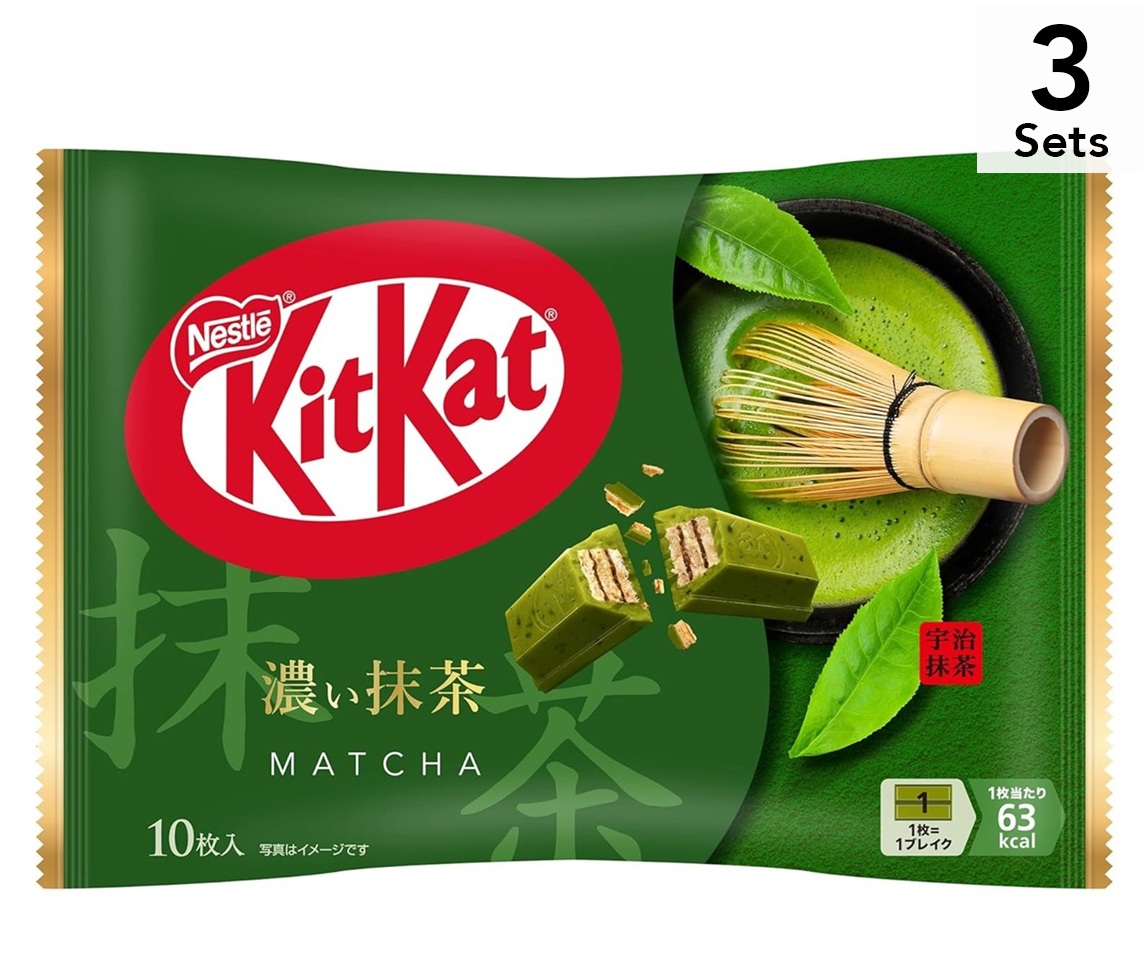 【3 件入組】Nestle 雀巢 Kitkat 宇治抹茶威化巧克力 10入