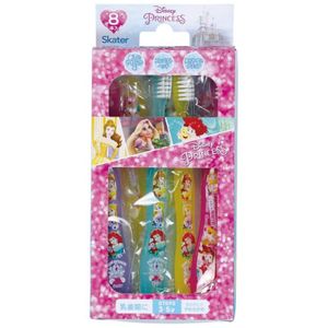 Toothbrush for kindergarteners, ages 5, regular size, 8 brushes, 14cm, Disney Princess design