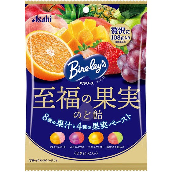 bireleys Blissful Fruit Throat Lozenges 103g ｜ DOKODEMO