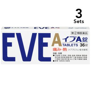 【3入組】【指定第2類醫藥品】 EVE止痛藥 A 片劑，36 片