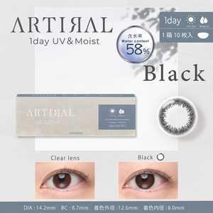 ARTIRAL 1day UV & Moist [Colored Contact Lenses/One-Day/With or Without Prescription/10 Lenses]