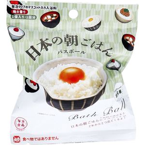 Nor Corporation Shajitsu Foods Japanese Breakfast Bath Ball, Plum Scent