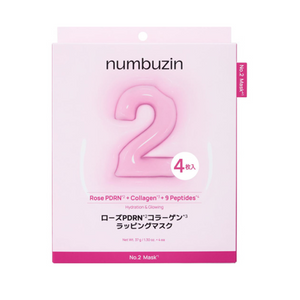 numbuzin No. 2 玫瑰 PDRN 膠原蛋白面膜 / 主機 / 4 片裝
