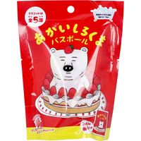 Nor Corporation Red Polar Bear Bath Ball, Strawberry Scent