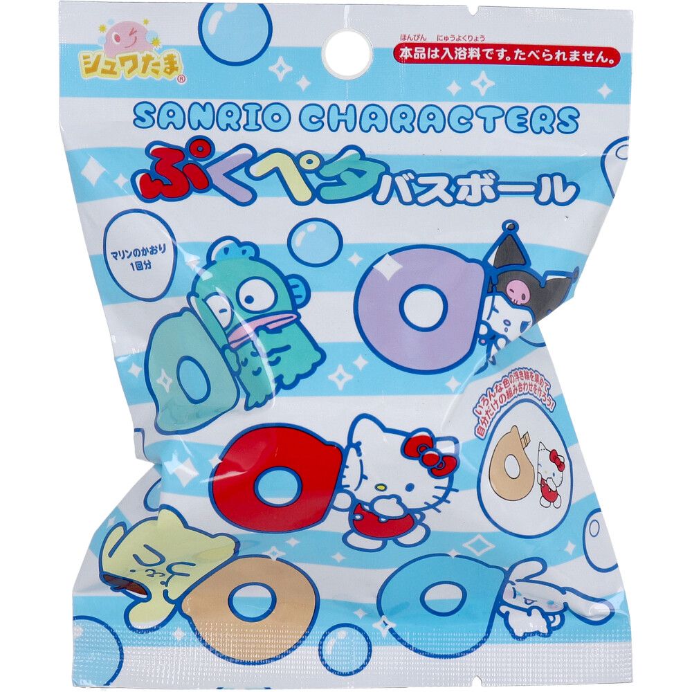 Santan Schwarztama Sanrio Characters Pukupeta Bath Ball Marine Scent