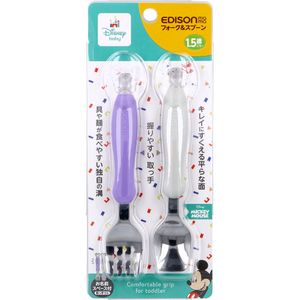 에디슨 엄마 포크 & 숟가락 디즈니 미키 크리스탈