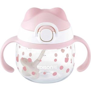 KJC Edison Mama Animal Mug, Straw Type with Weight, Pink