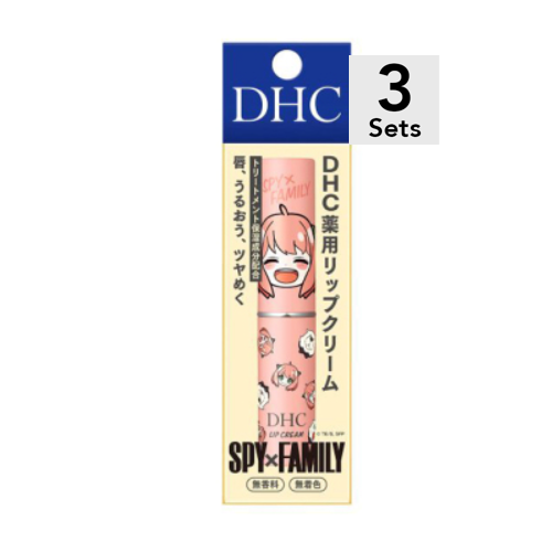 【3개 세트】 DHC 약용 립 크림 [아냐] 니코리 스파이 패밀리 립 보습