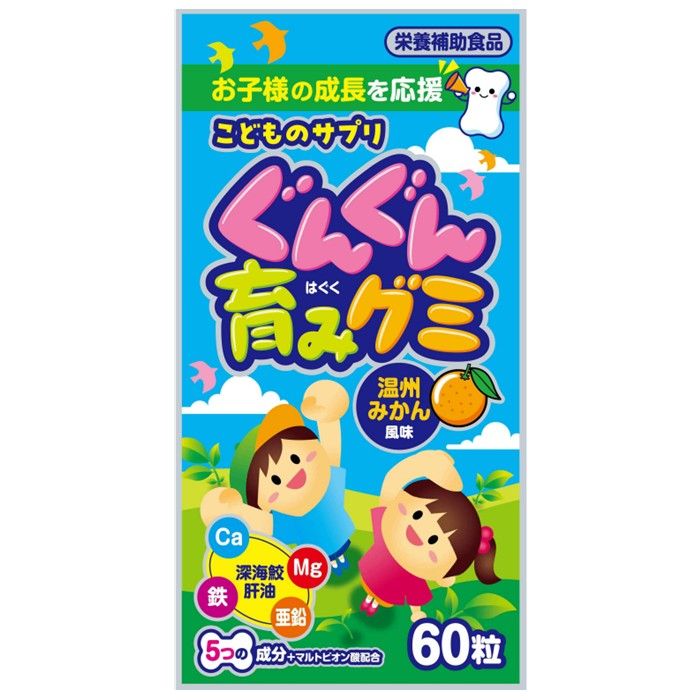 こどものサプリぐんぐん育みグミ 温州みかん風味 60粒