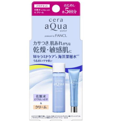 CeraAqua 試用套裝：特潤保濕化妝水和乳霜（各5次用量） - 適用於乾性和敏感性肌膚。