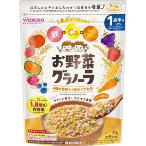 朝日食品集團和光堂幼兒食品蔬菜格蘭諾拉麥片（4種蔬菜和4種水果）