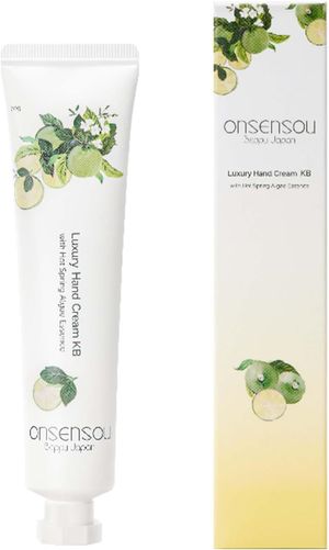 ONSENSOU Luxury Hand Cream with Hot Spring-Derived Ingredients, 35g, Kabosu and Yuzu Scent, Contains Shea Butter, Moisturizing Care