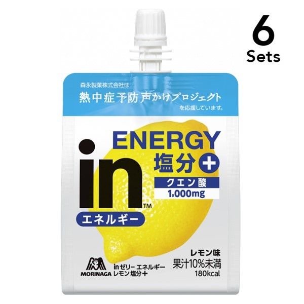 【6개 세트】 in Jelly 에너지 레몬 염분 플러스 180g