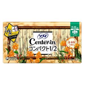 センターイン コンパクト1/2 金木犀の香り 多い昼用 羽つき 21.5cm 22個入